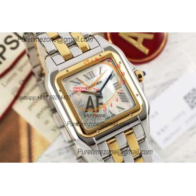 Panthère Medium Model W2PN0007 Ronda Quartz Womens Watch Best Edition AF YG 27mm MOP Dial SS Bracelet