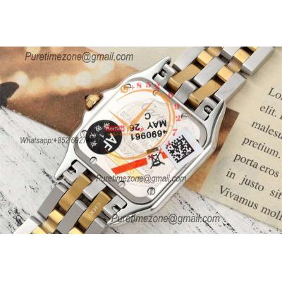 Panthère Medium Model W2PN0007 Ronda Quartz Womens Watch Best Edition AF YG 27mm MOP Dial SS Bracelet