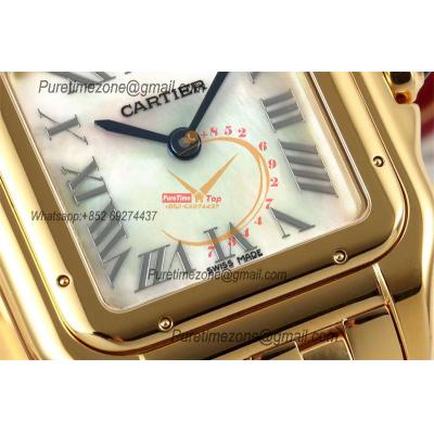 Panthère Medium Model WGPN0009 Ronda Quartz Womens Watch Best Edition AF YG 27mm MOP Dial SS Bracelet