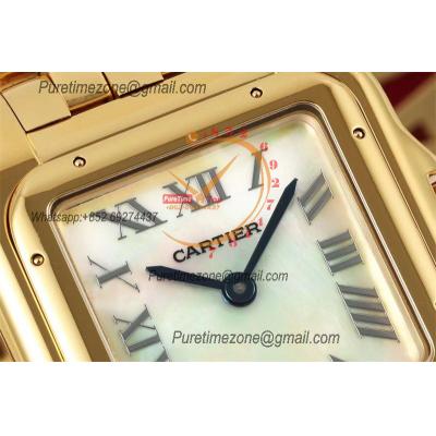 Panthère Medium Model WGPN0009 Ronda Quartz Womens Watch Best Edition AF YG 27mm MOP Dial SS Bracelet