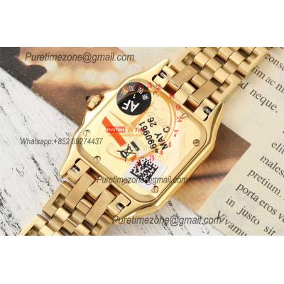 Panthère Medium Model WGPN0009 Ronda Quartz Womens Watch Best Edition AF YG 27mm MOP Dial SS Bracelet