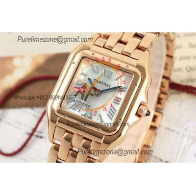 Panthère Medium Model WGPN0009 Ronda Quartz Womens Watch Best Edition AF RG 27mm MOP Dial SS Bracelet