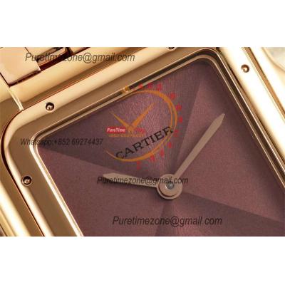 Panthère Medium Model WSPN0007 Ronda Quartz Womens Watch Best Edition AF RG 27mm Brown Dial SS Bracelet Ladies