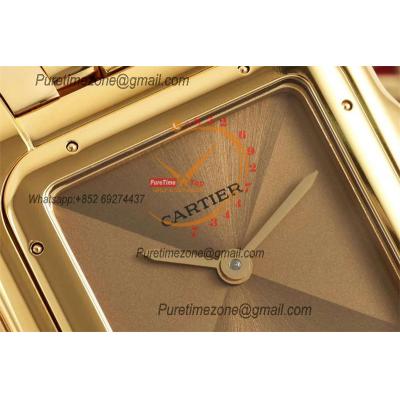 Panthère Medium Model WSPN0007 Ronda Quartz Womens Watch Best Edition AF YG 27mm Gold Dial SS Bracelet Ladies