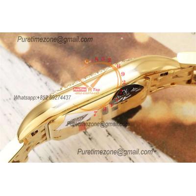 Panthère Medium Model WSPN0007 Ronda Quartz Womens Watch Best Edition AF YG 27 Diamond Gold Dial SS Bracelet Ladies