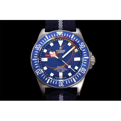 Pelagos FXD M25707B M8N-24 Automatic Mens Watch Marine Nationale  Best Edition TWF 42mm Titanium Blue Dial Nylon CHS