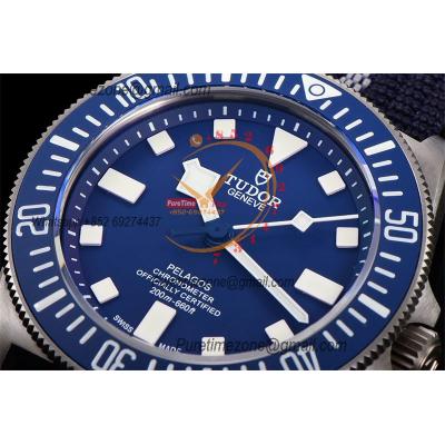 Pelagos FXD M25707B M8N-24 Automatic Mens Watch Marine Nationale  Best Edition TWF 42mm Titanium Blue Dial Nylon CHS