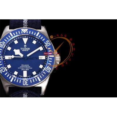 Pelagos FXD M25707B M8N-24 Automatic Mens Watch Marine Nationale  Best Edition TWF 42mm Titanium Blue Dial Nylon CHS