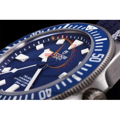 Pelagos FXD M25707B M8N-24 Automatic Mens Watch Marine Nationale  Best Edition TWF 42mm Titanium Blue Dial Nylon CHS