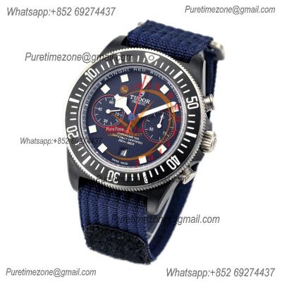 Pelagos FXD M25807KN A7750 Automatic Chronograph Mens Watch   Best Edition TWF 43 DLC  Carbon Fibre Blue Dial Nylon CHS