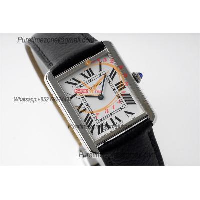 Tank Louis Must 28mm W5200003 Swiss Ronda Quartz Womens Watch Best Edition AF  White Dial Leather Strap Ladies