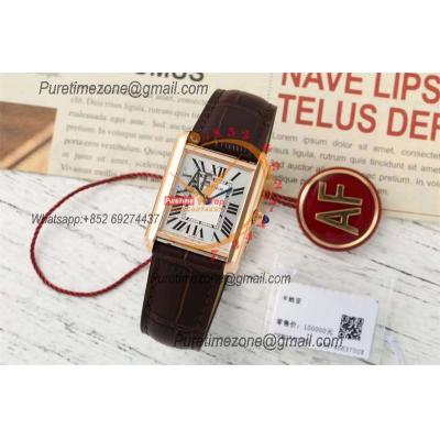 Tank Louis Must 25mm WGTA0062 Swiss Quartz Womens Watch Best Edition AF RG White Dial Leather Ladies