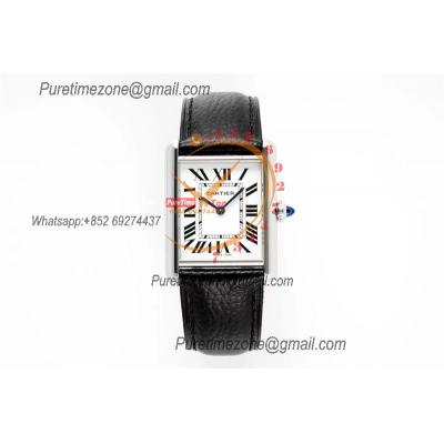 Tank Louis Must 25mm WSTA0041 Swiss Quartz Womens Watch Best Edition AF White Dial Leather Ladies