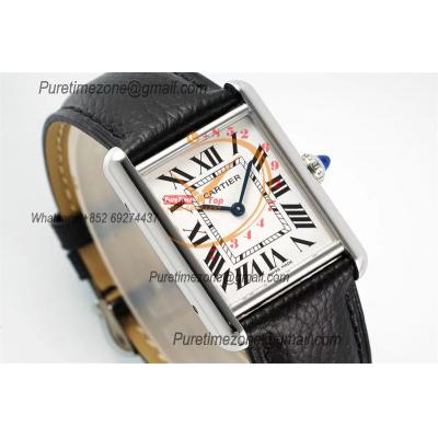 Tank Louis Must 25mm WSTA0041 Swiss Quartz Womens Watch Best Edition AF White Dial Leather Ladies