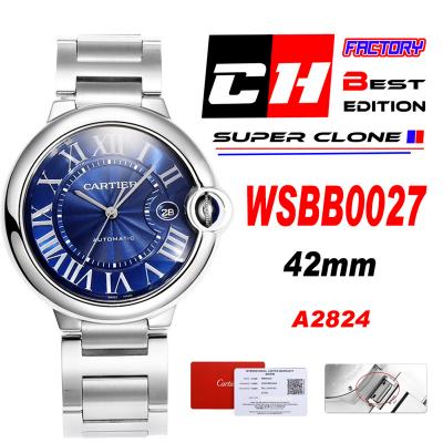 Ballon Bleu WSBB0027 42mm A2824 Automatic Mens Wat...