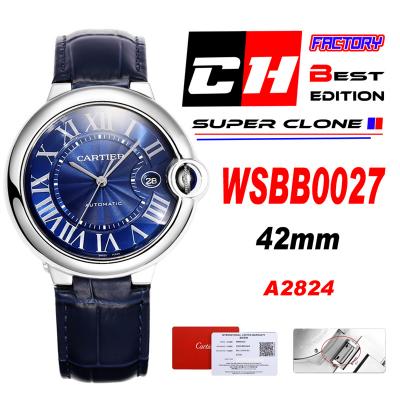 Ballon Bleu WSBB0027 42mm A2824 Automatic Mens Wat...