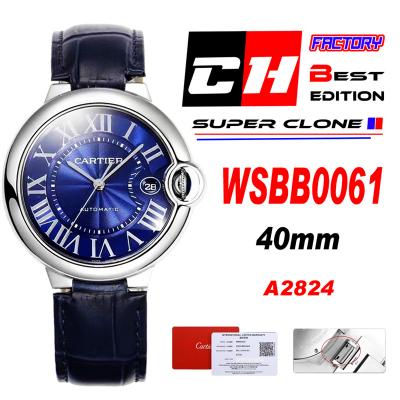 Ballon Bleu WSBB0061 40mm A2824 Automatic Mens Wat...