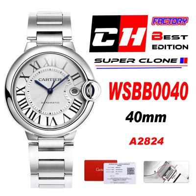 Ballon Bleu WSBB0040 40mm A2824 Automatic Mens Wat...