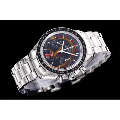 Speedmaster MoonWatch Professional Chronograph Manual-Winding Mens Watch Best Edition OMF Black Dial SS Bracelet CHS