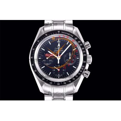 Speedmaster MoonWatch Professional Chronograph Manual-Winding Mens Watch Best Edition OMF Black Dial SS Bracelet CHS