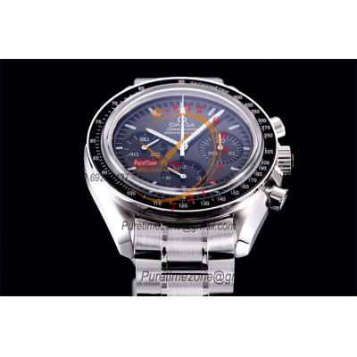 Speedmaster MoonWatch Professional Chronograph Manual-Winding Mens Watch Best Edition OMF Black Dial SS Bracelet CHS