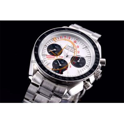 Speedmaster Moonwatch Tokyo 2020th Winding Chronograph Mens Watch Best Edition OMF White Dial SS Bracelet CHS