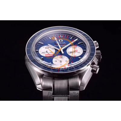 Speedmaster Speedy Tuesday Olympic Games 2020 Winding Chronograph Mens Watch Best Edition OMF Blue Dial SS Bracelet CHS