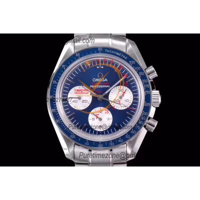 Speedmaster Speedy Tuesday Olympic Games 2020 Winding Chronograph Mens Watch Best Edition OMF Blue Dial SS Bracelet CHS