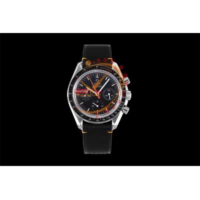 Speedmaster Speedy Tuesday 2 ‘Ultraman’Winding Chronograph Mens Watch Best Edition OMF Black Dial Leather CHS