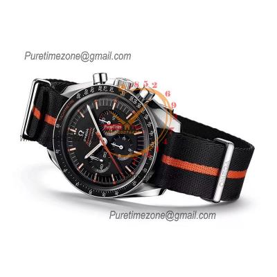 Speedmaster Speedy Tuesday 2 ‘Ultraman’Winding Chronograph Mens Watch Best Edition OMF Black Dial Nylon CHS