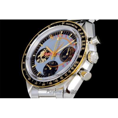 Speedmaster  Moonwatch Apollo 11 50th Anniversary Limited Manual Winding Chronograph Mens Watch Best Edition OMF Blue