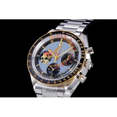 Speedmaster  Moonwatch Apollo 11 50th Anniversary Limited Manual Winding Chronograph Mens Watch Best Edition OMF Blue