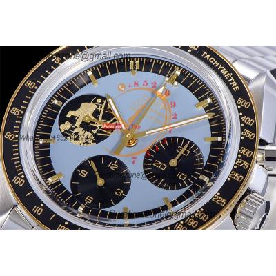 Speedmaster  Moonwatch Apollo 11 50th Anniversary Limited Manual Winding Chronograph Mens Watch Best Edition OMF Blue