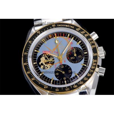 Speedmaster  Moonwatch Apollo 11 50th Anniversary Limited Manual Winding Chronograph Mens Watch Best Edition OMF Blue