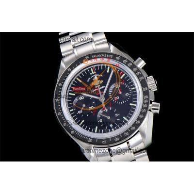 Speedmaster 50th Anniversary Limited Edition Manual Winding Chronograph Mens Watch Best Edition OMF Black Dial SS CHS