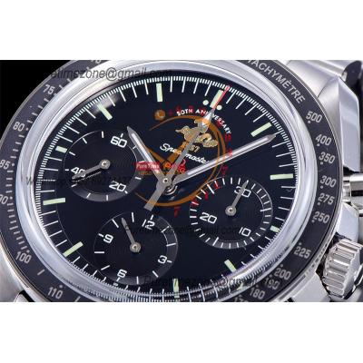 Speedmaster 50th Anniversary Limited Edition Manual Winding Chronograph Mens Watch Best Edition OMF Black Dial SS CHS