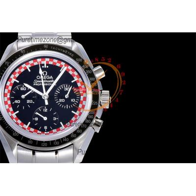 Speedmaster Tintin Professional Moonwatch  Manual Winding Chronograph Mens Watch Best Edition OMF Black Dial SS CHS