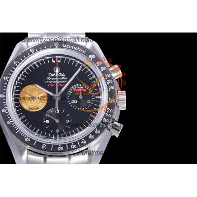 Speedmaster Apollo XI 40th Anniversary Manual Winding Chronograph Mens Watch Best Edition OMF Black Dial SS CHS