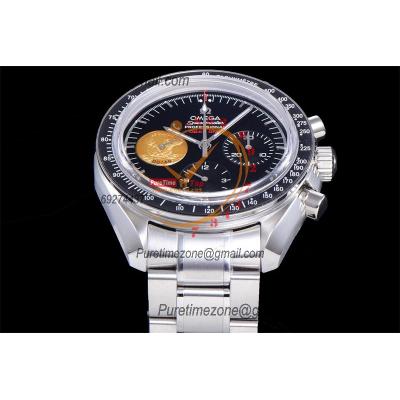 Speedmaster Apollo XI 40th Anniversary Manual Winding Chronograph Mens Watch Best Edition OMF Black Dial SS CHS