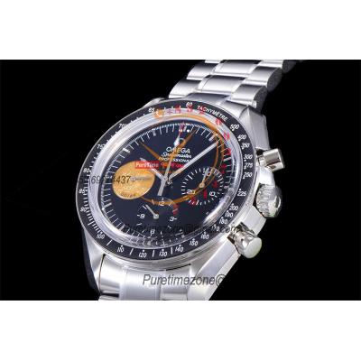 Speedmaster Apollo XI 40th Anniversary Manual Winding Chronograph Mens Watch Best Edition OMF Black Dial SS CHS