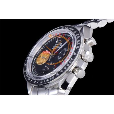 Speedmaster Apollo XI 40th Anniversary Manual Winding Chronograph Mens Watch Best Edition OMF Black Dial SS CHS