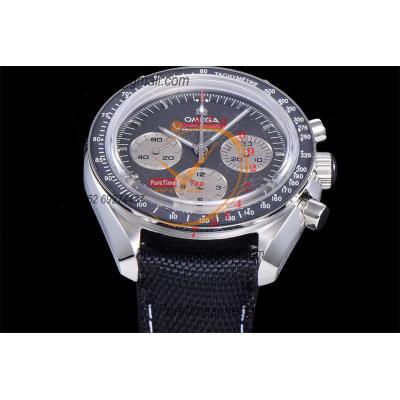 Speedmaster Professional Moonwatch  Manual Winding Chronograph Mens Watch Best Edition OMF Black Dial Nylon