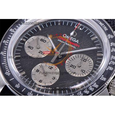 Speedmaster Professional Moonwatch  Manual Winding Chronograph Mens Watch Best Edition OMF Black Dial Nylon