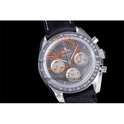 Speedmaster Professional Moonwatch  Manual Winding Chronograph Mens Watch Best Edition OMF Black Dial Nylon