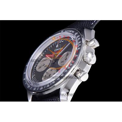 Speedmaster Professional Moonwatch  Manual Winding Chronograph Mens Watch Best Edition OMF Black Dial Nylon