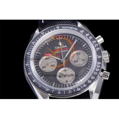 Speedmaster Professional Moonwatch  Manual Winding Chronograph Mens Watch Best Edition OMF Black Dial Nylon