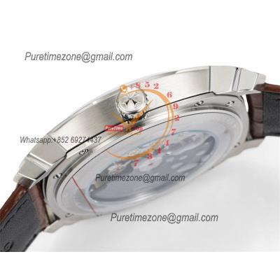 Quai De L'ile 4500S A5100 Automatic Mens Watch Best Edition GRF White Dial Brown Leather Strap CHS