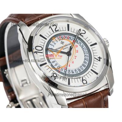 Quai De L'ile 4500S A5100 Automatic Mens Watch Best Edition GRF White Dial Brown Leather Strap CHS