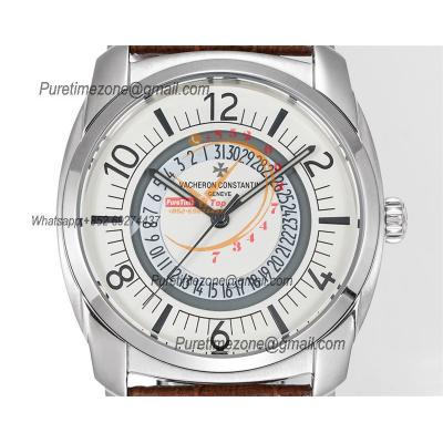 Quai De L'ile 4500S A5100 Automatic Mens Watch Best Edition GRF White Dial Brown Leather Strap CHS