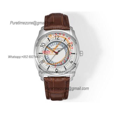 Quai De L'ile 4500S A5100 Automatic Mens Watch Best Edition GRF White Dial Brown Leather Strap CHS